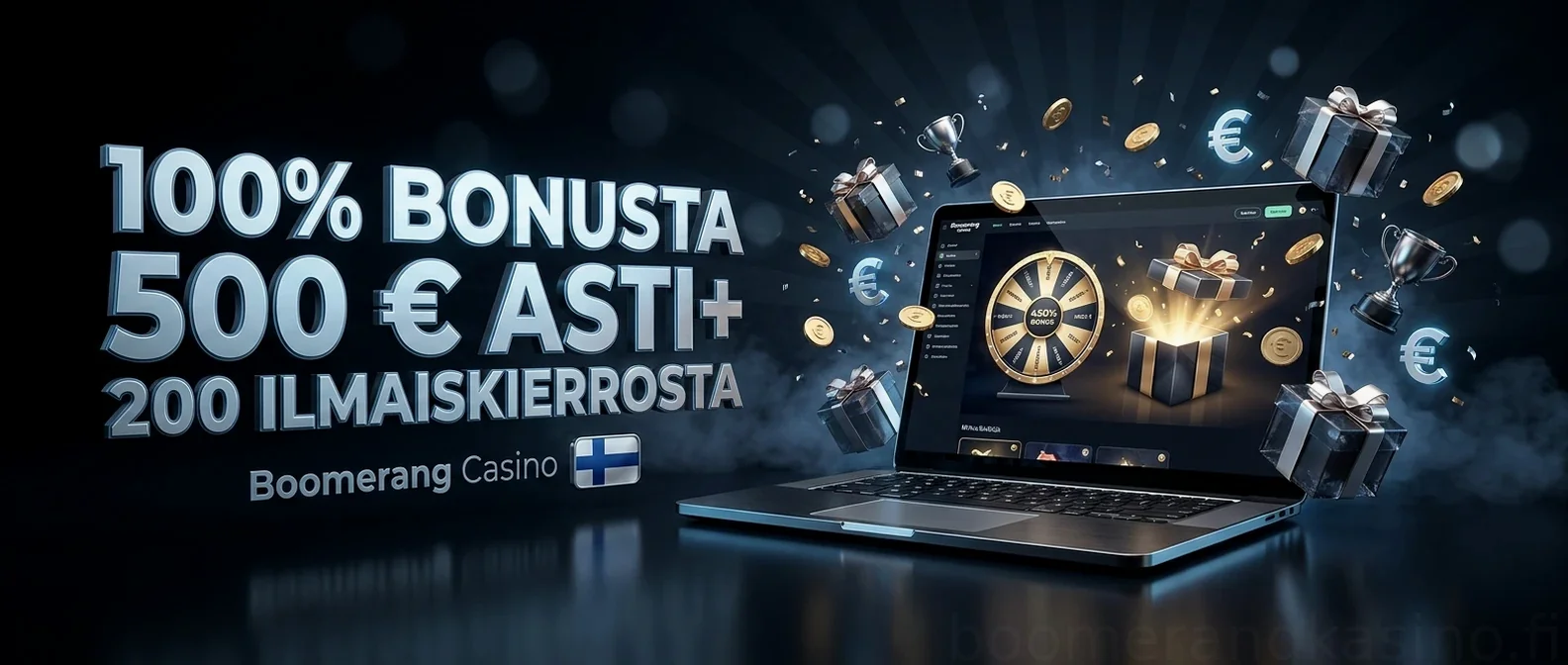 100% BONUSTA 500 € ASTI+ 200 ILMAISKIERROSTA